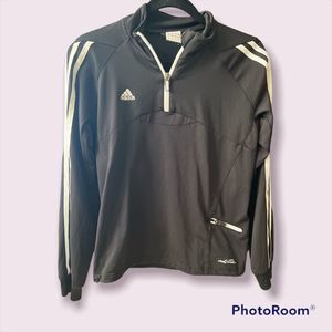 Adidas Climalite Black Half Zip Pullover Jacket Women’s Medium Running Training